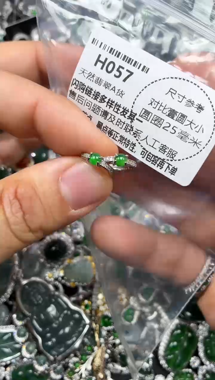 颈饰未镶嵌翡翠H057耳扣