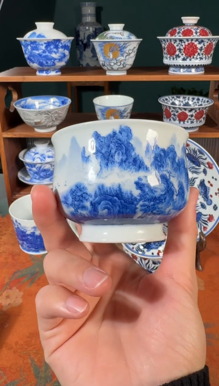 【闪购商品】杯刘建锋窑山水炉式杯