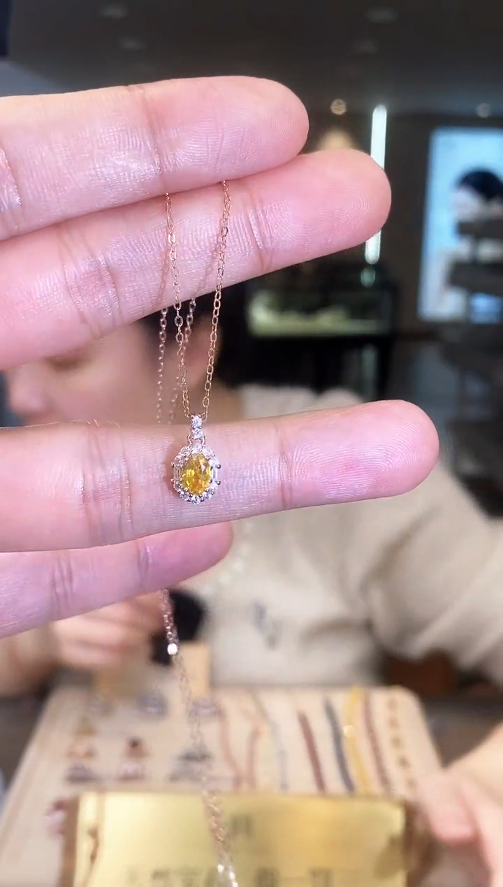 【闪购商品】蓝宝石项链银S925镶嵌09