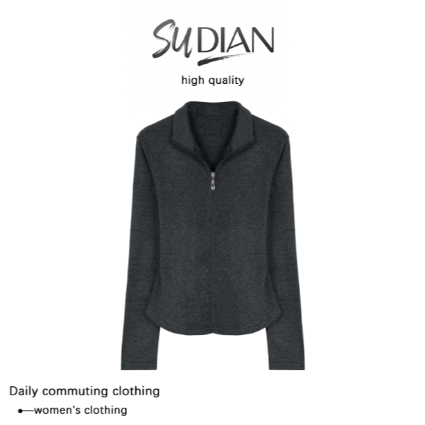 秋冬季新款立领简致拉链针织打底衫Q25CD2439