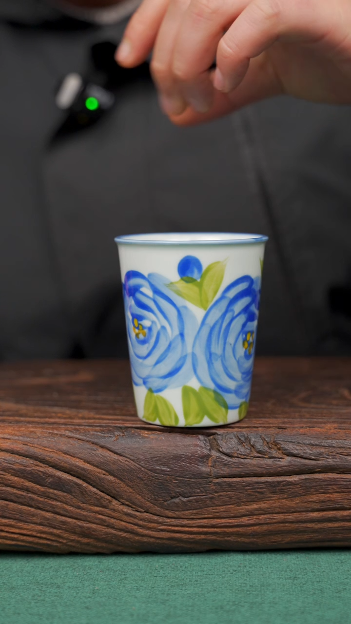 【闪购商品】瓷片3景德镇杯釉下手工手绘瓷器