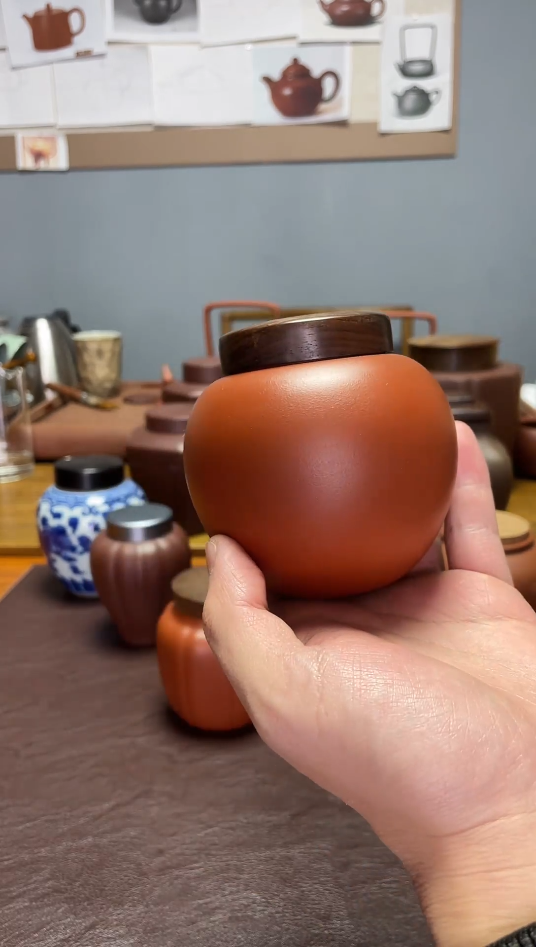 久***头圆朱泥茶叶罐紫砂