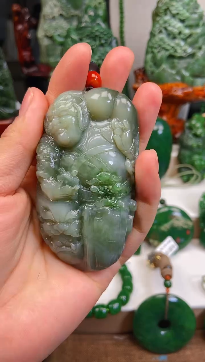 和田玉未镶嵌挂件1