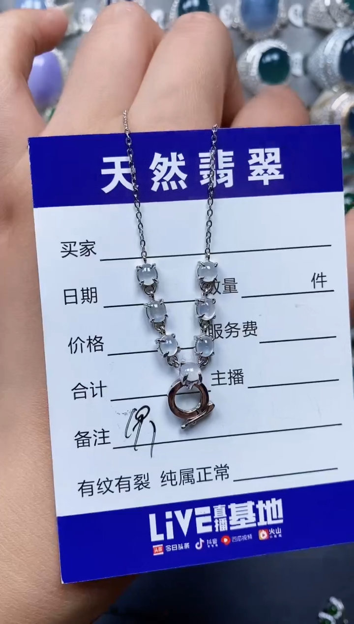 【闪购商品】翡翠颈饰银S925镶嵌0191