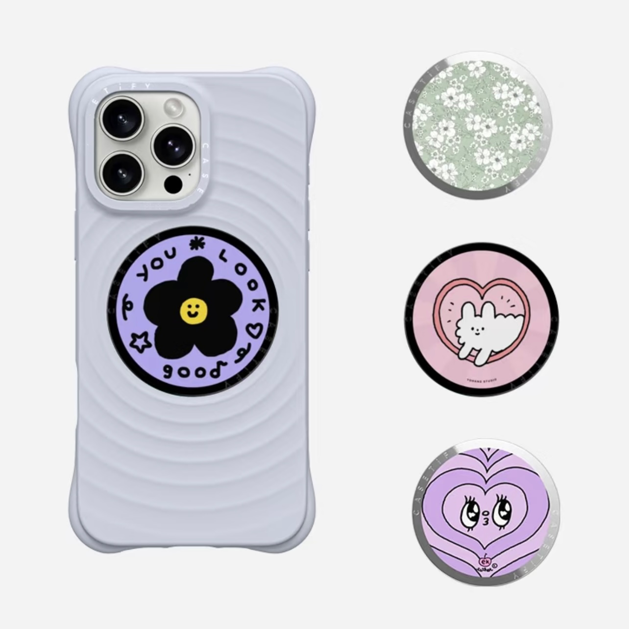 「Case镜面支架」潮牌联名碎花磁吸折叠支架啪嗒盘气囊折叠