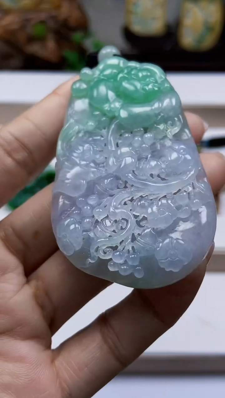 颈饰未镶嵌翡翠翡翠A货