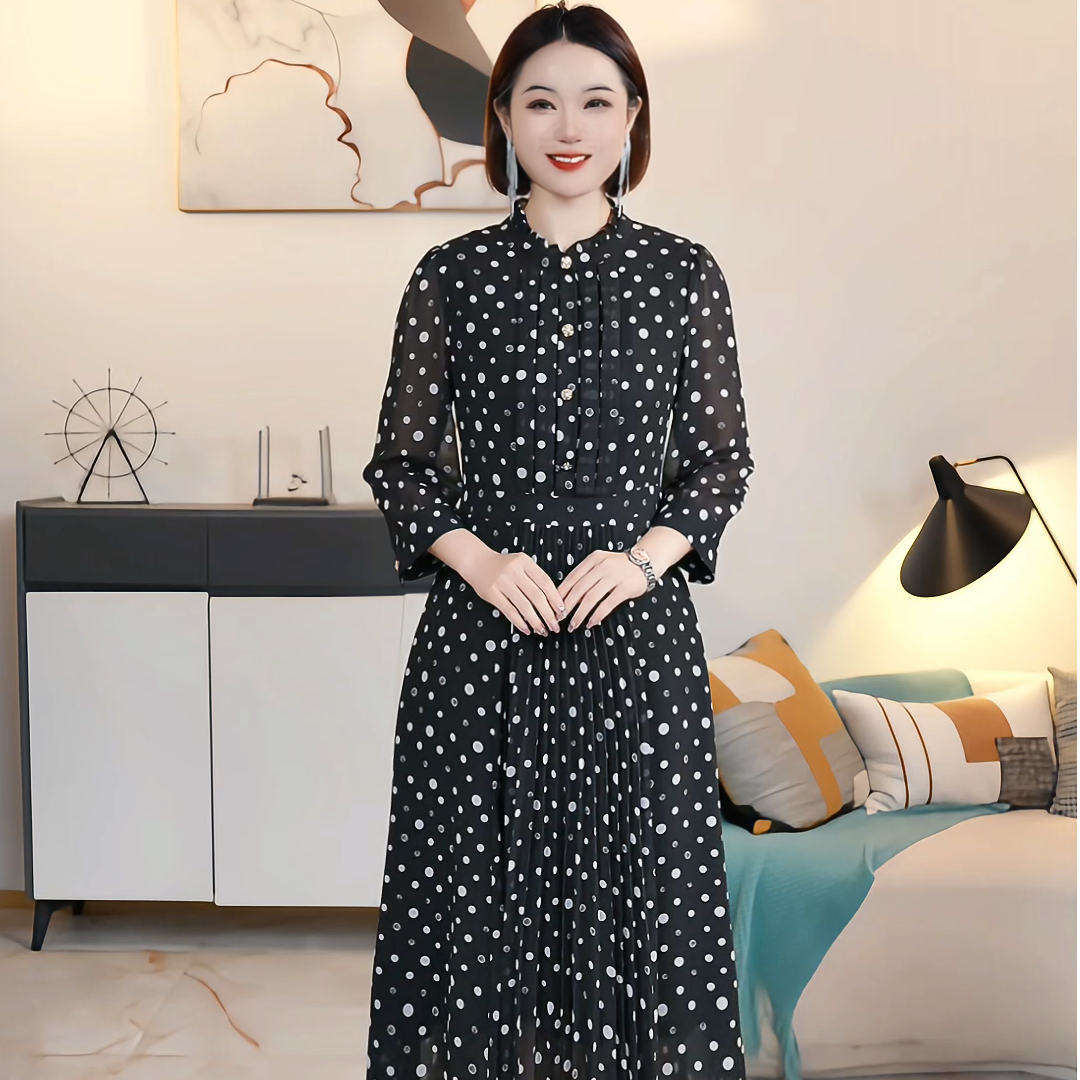 【品牌清仓】S气质显瘦高腰碎花连衣裙裙子S2