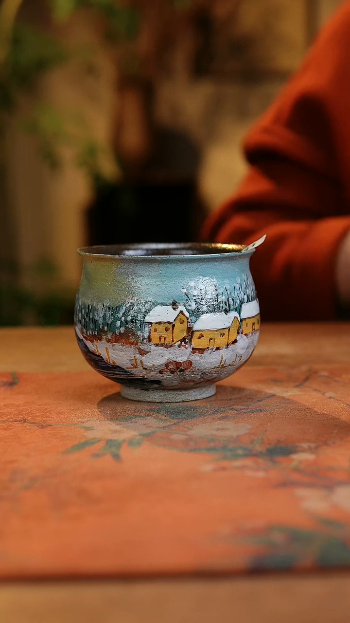 【闪购商品】瓷片1961景德镇手工手绘釉下彩高温瓷