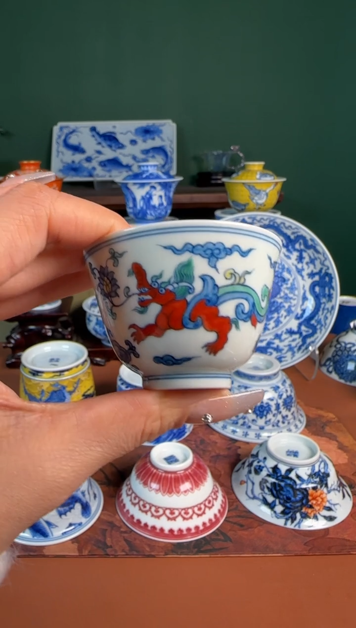 【闪购商品】杯福利 斗彩 赤龙纹 杯