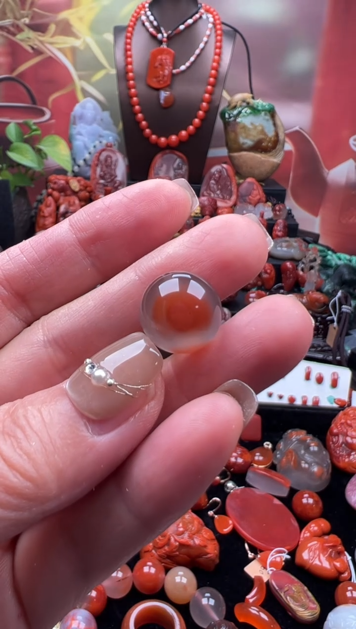 未镶嵌单珠南红玛瑙大**X单珠