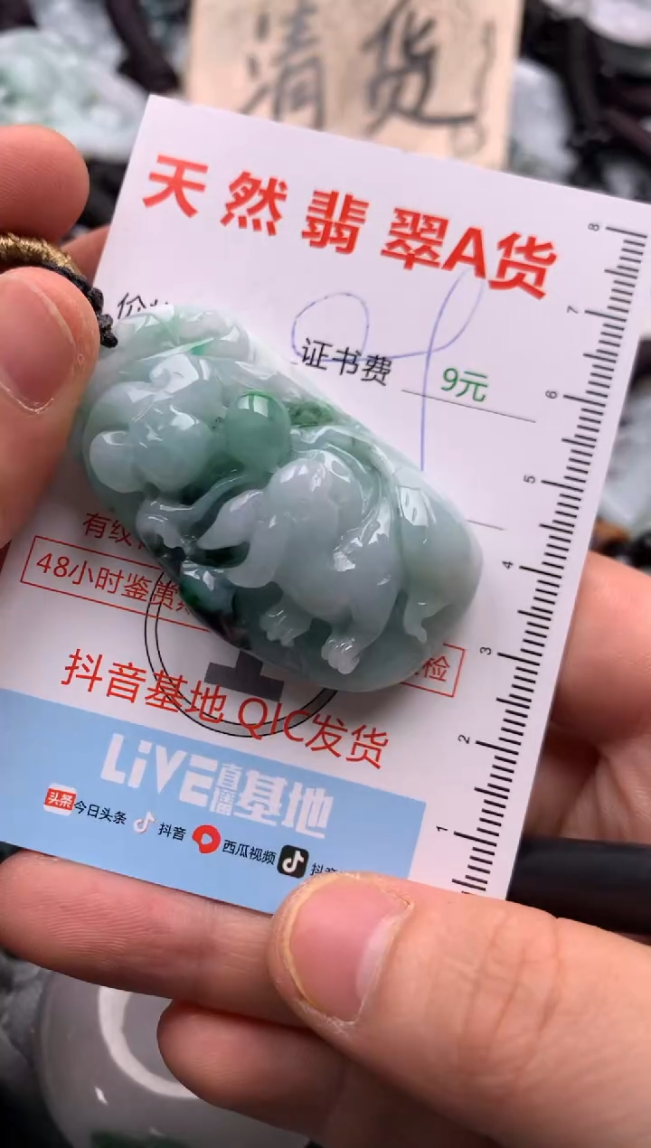 翡翠未镶嵌吊坠(不含链)1