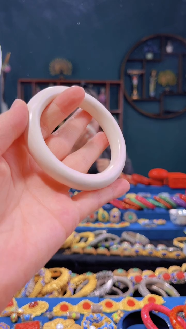 【闪购商品】非遗绝技 素漆手镯 白 59圈