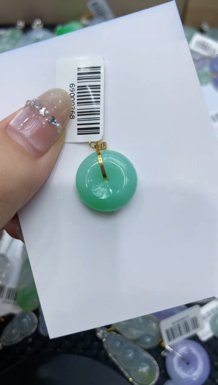 【闪购商品】翡翠颈饰18K金镶嵌222222222