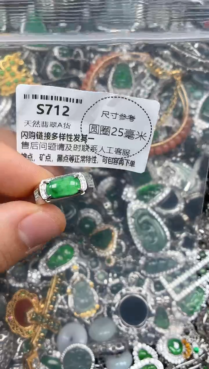 颈饰未镶嵌翡翠S712戒指