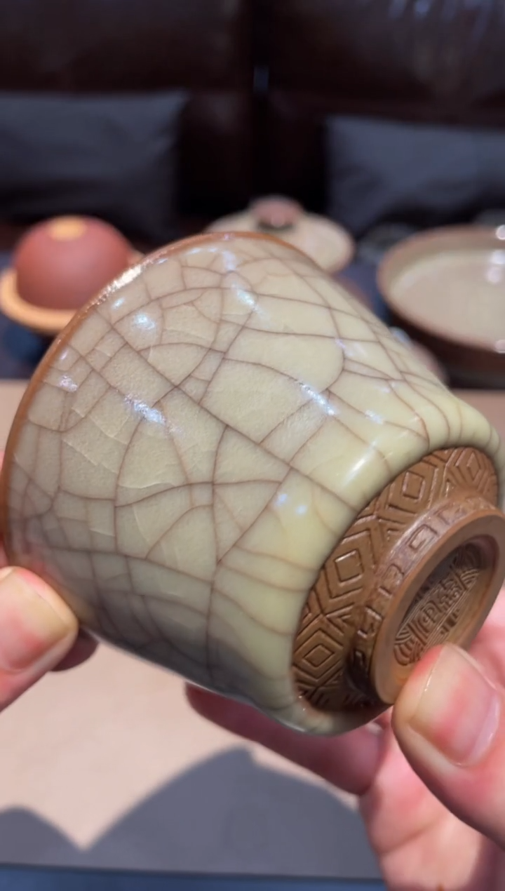 110窑承青瓷周而复始直壁杯