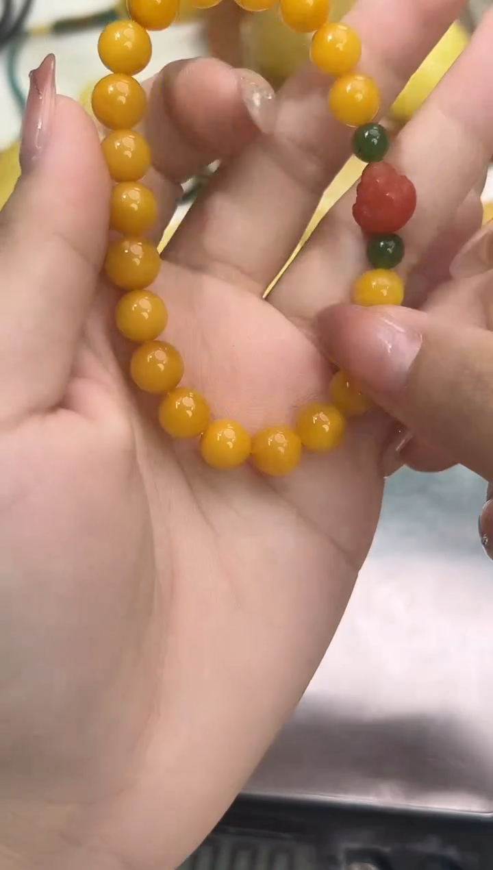 裸石琥珀未镶嵌琥珀蜜蜡手串