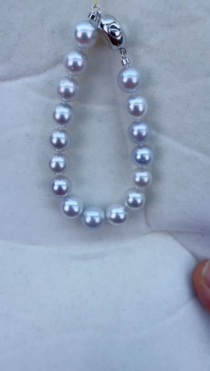 【闪购商品】海水珍珠手链银S925镶嵌澳白9-11mm