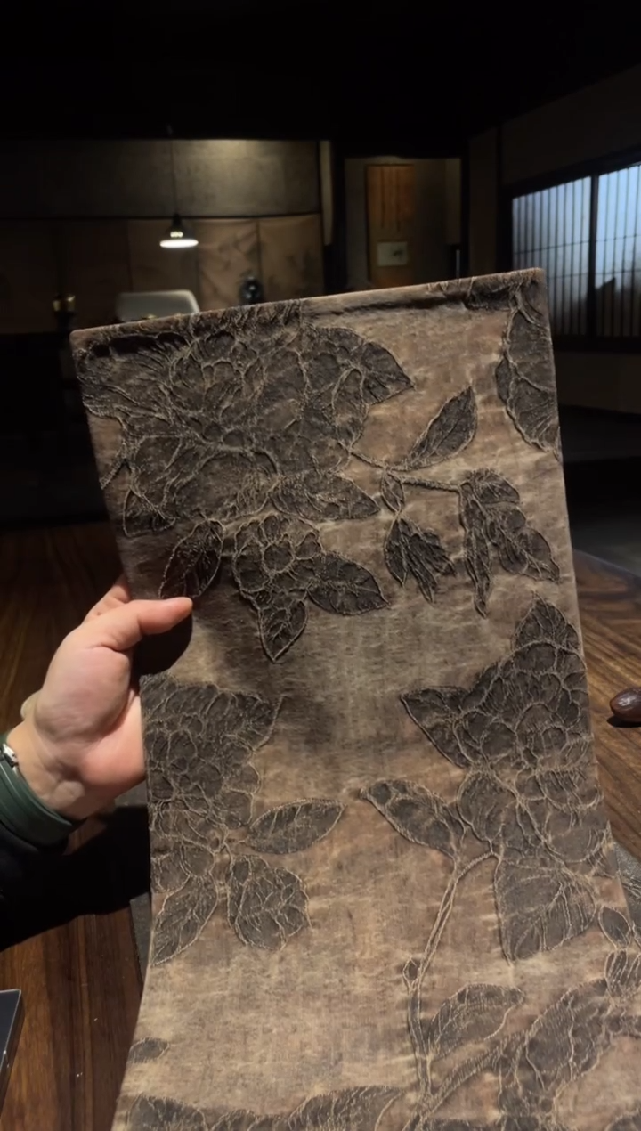 【闪购商品】0牡丹花纹小号茶席25x50....