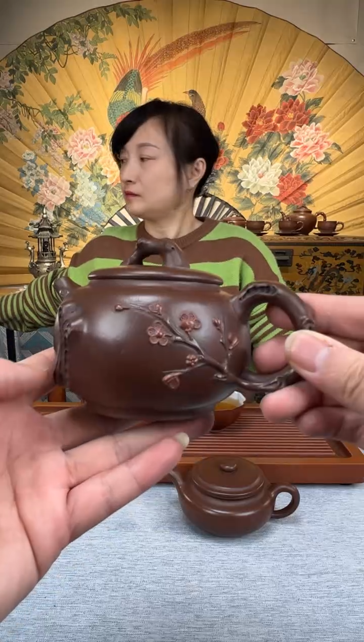 【闪购商品】紫砂茶壶紫泥梅花树桩壶320CC