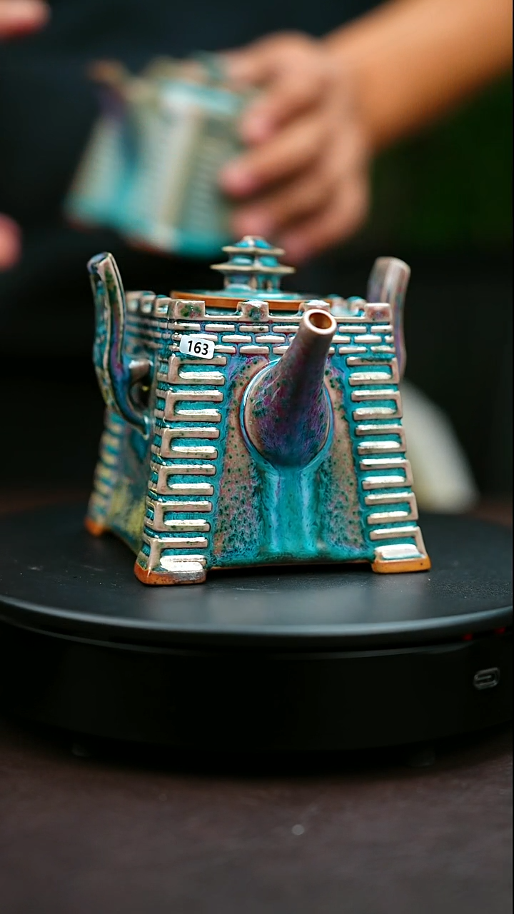 163#原矿钧瓷炉钧釉华夏壶