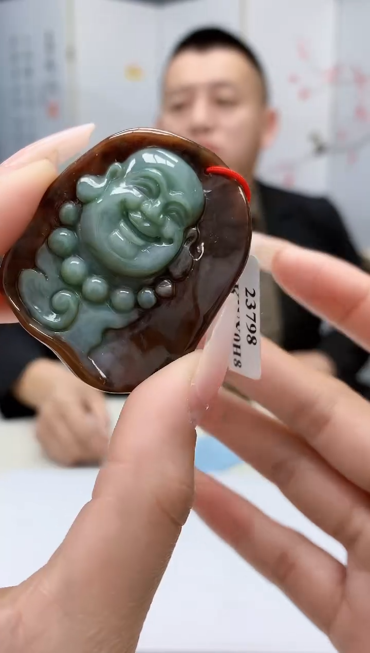 【闪购商品】定制翡翠未镶嵌4812lr-毛货挂件66