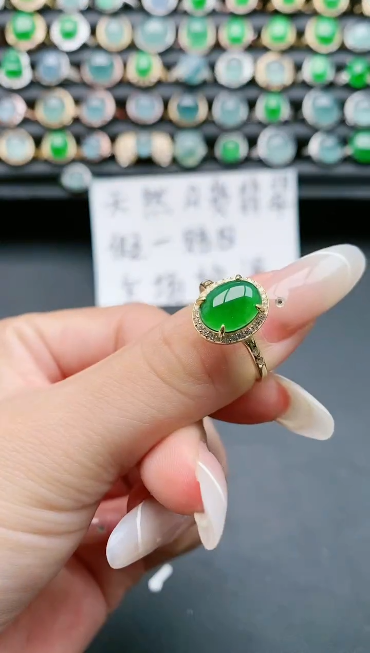 【闪购商品】翡翠戒指银S925镶嵌111111111