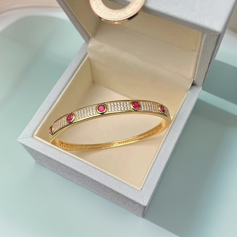 【安总】高端传承名贵宝石鸽血红卡卡豪华手镯 K516