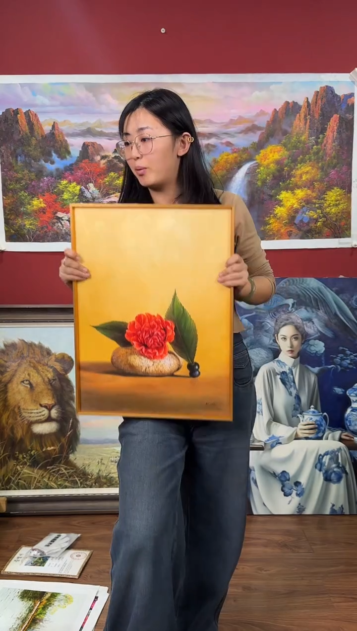 油画【192号】约53*35cm丨朝鲜原创纯手绘孤品油画丨顺丰包邮