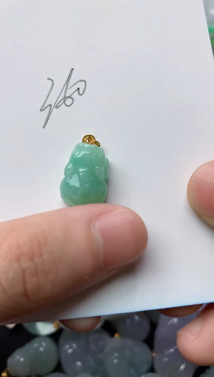 【闪购商品】翡翠颈饰18K金镶嵌73........