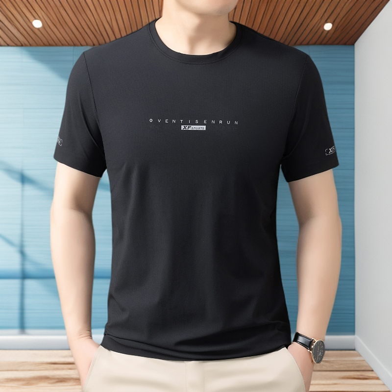 【3309】男士运动速干圆领高弹休闲T恤百搭