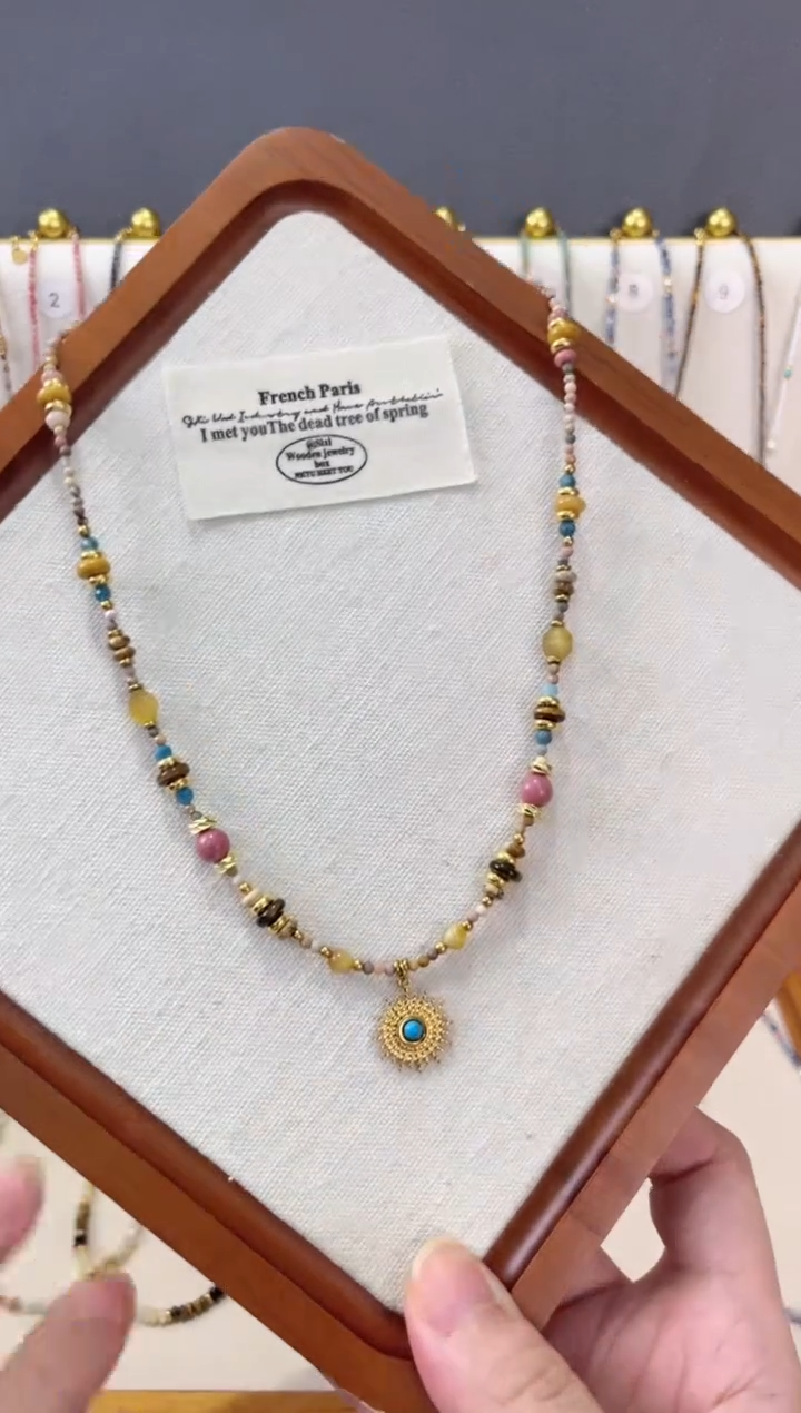 石英质玉钛钢项链4号