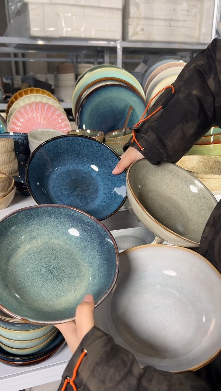 陶瓷外贸尾货瑕疵满20包邮X4菜碗组合