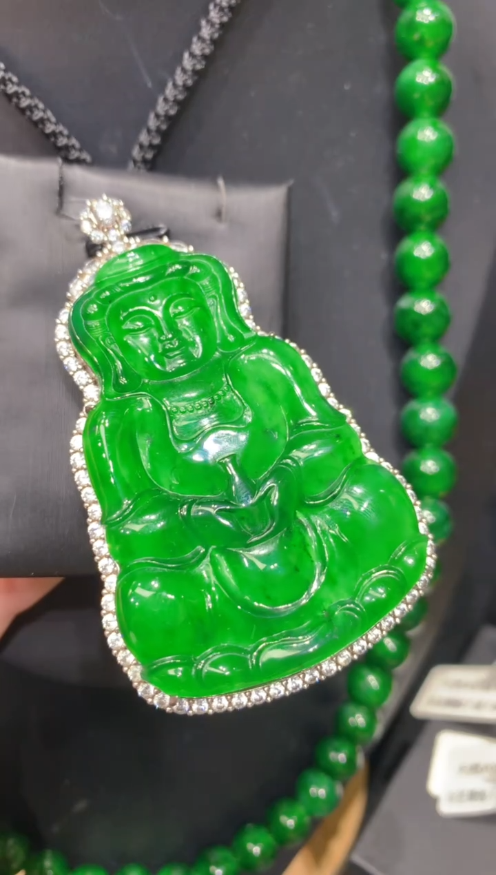 颈饰银S925镶嵌翡翠12一季