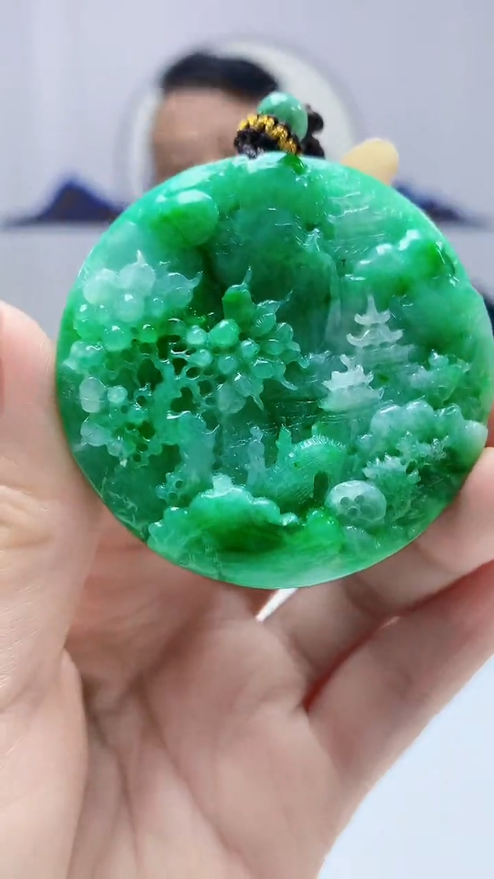 定制翡翠未镶嵌4969DD-毛货挂件93