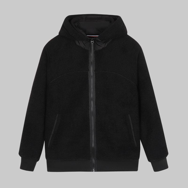 圆标羊羔绒连外套