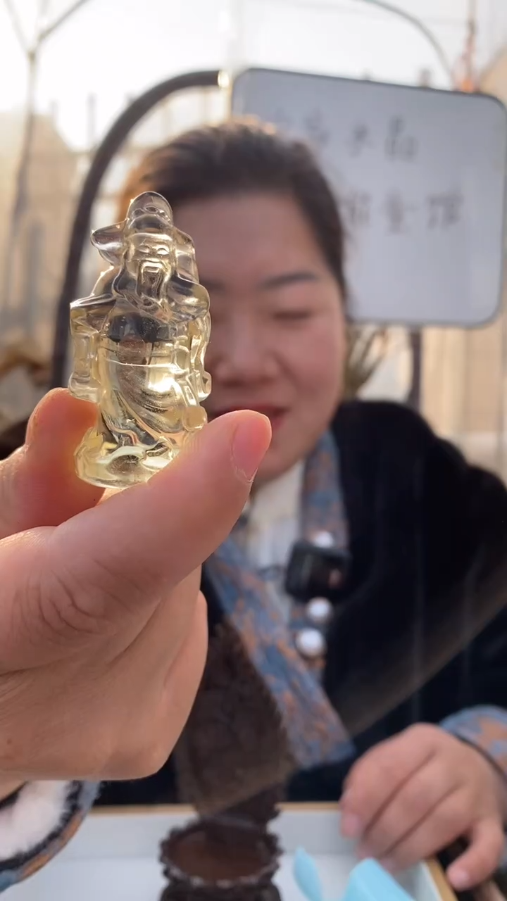 【闪购商品】水晶财神未镶嵌白水晶财神D378