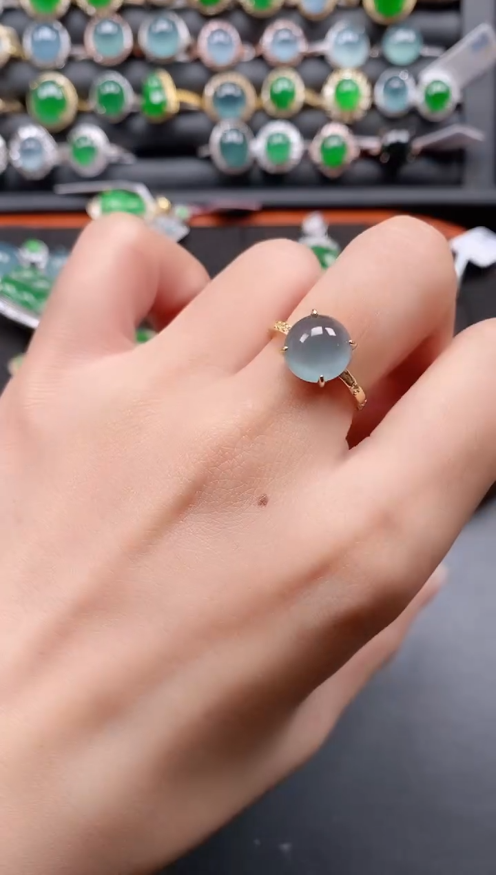 银S925镶嵌戒指翡翠1111