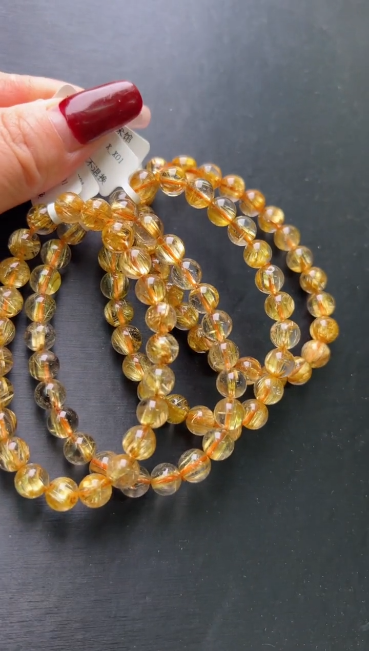 【闪购商品】水晶手串未镶嵌钛晶手串8m+多样性发一X27209