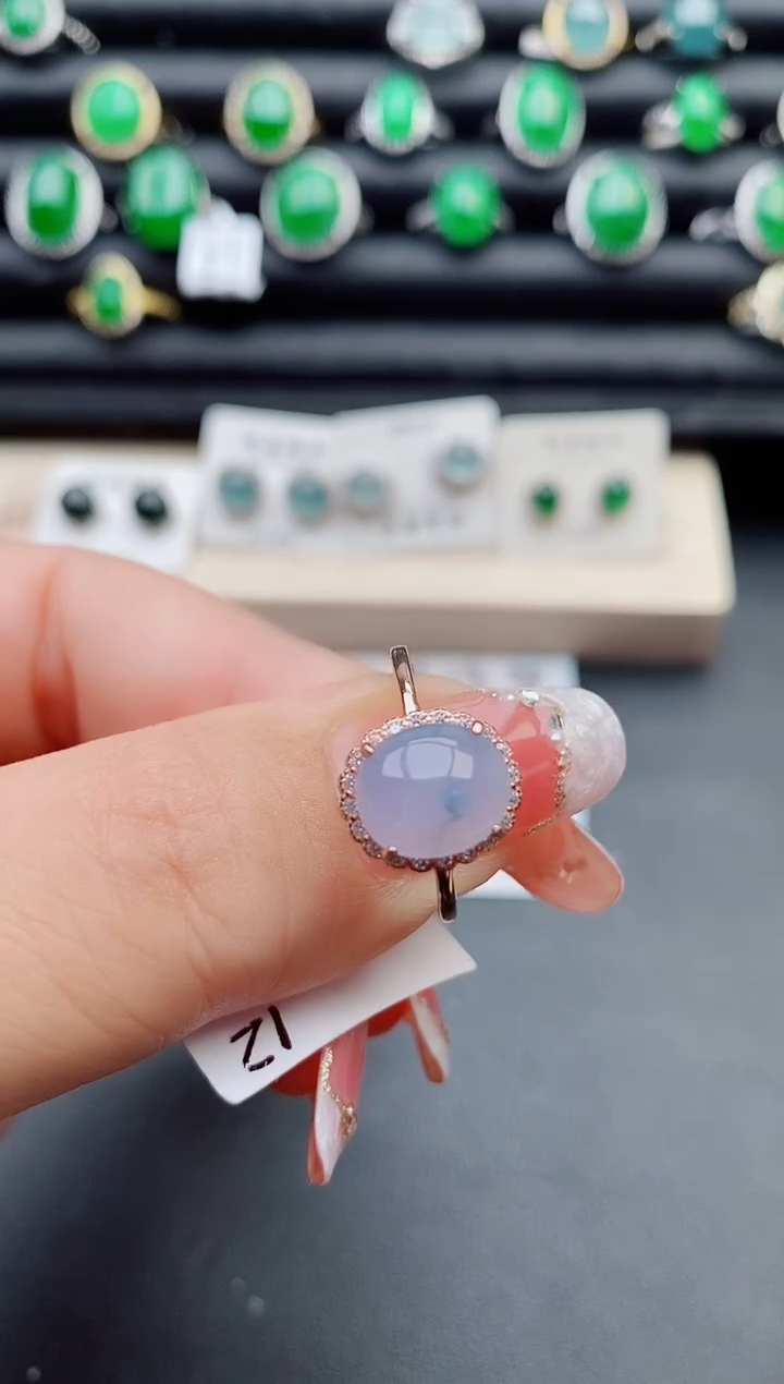 【闪购商品】翡翠戒指银S925镶嵌321321