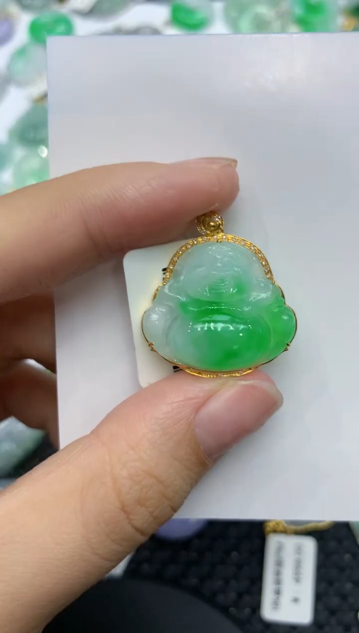 【闪购商品】翡翠颈饰18K金镶嵌1111111111