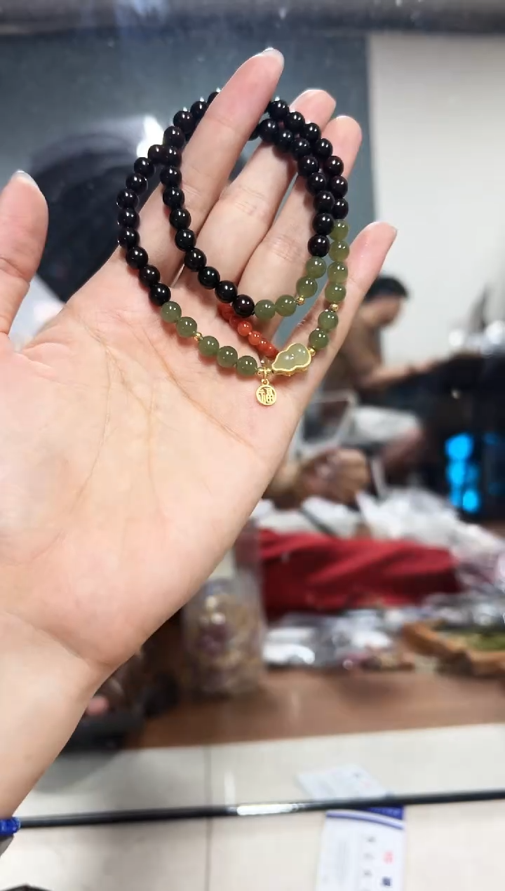 檀香紫檀（小叶紫檀）手串/手链紫檀双圈葫芦