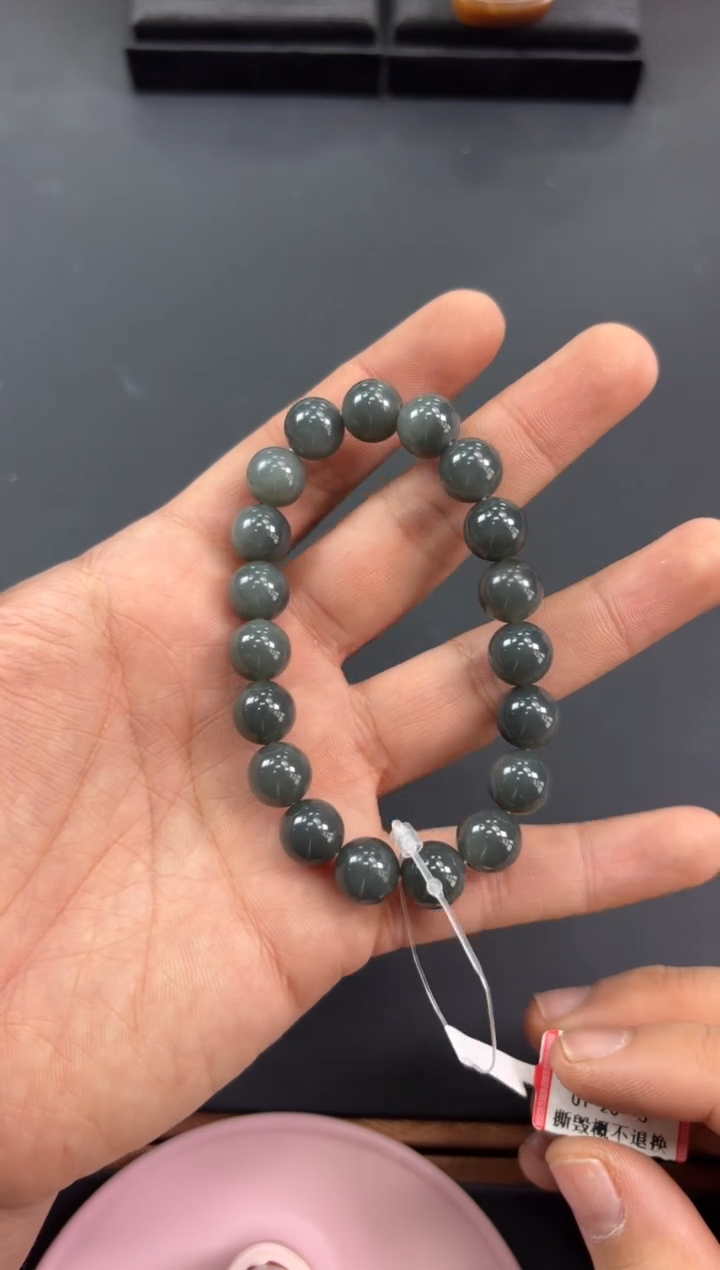 【闪购商品】和田玉手串未镶嵌若羌微色差卡10