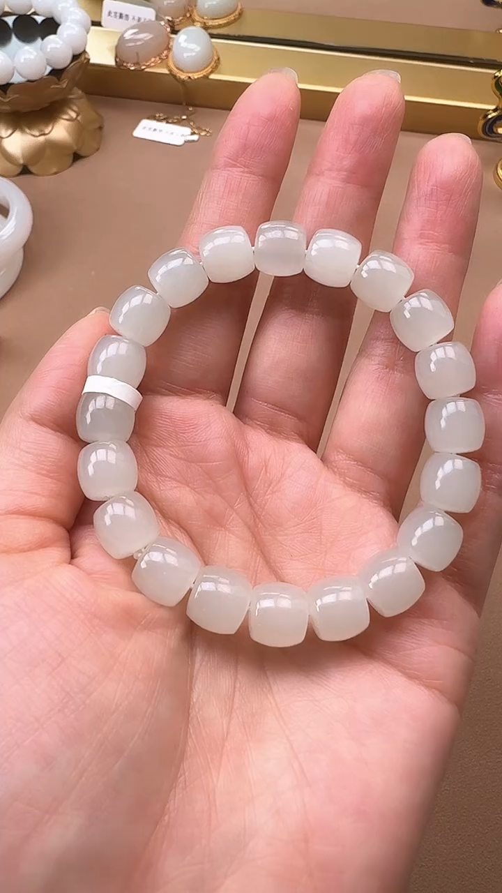 【闪购商品】和田玉手串未镶嵌1415老型珠手串
