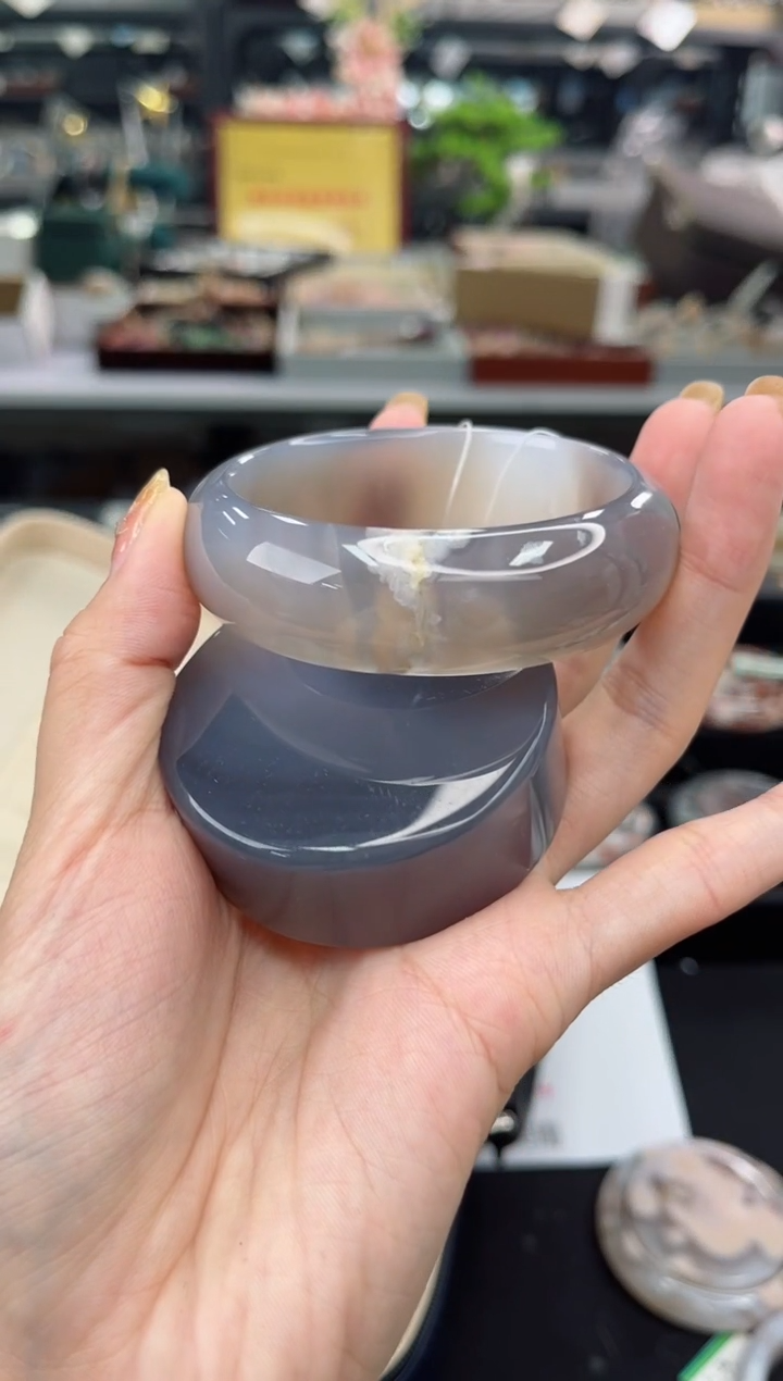 【闪购商品】石英质玉手镯未镶嵌56圈口（赠品镯心）3931158