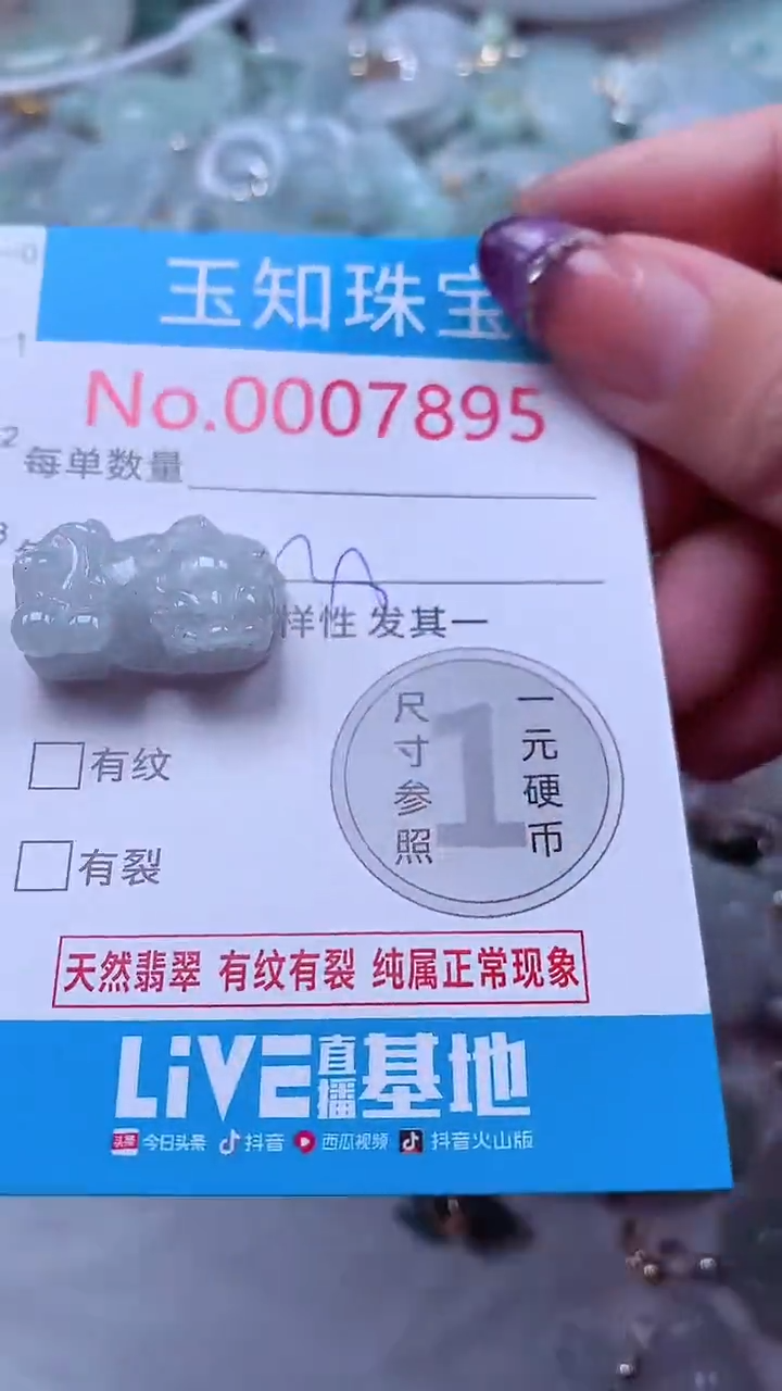 翡翠未镶嵌吊坠(不含链)7895