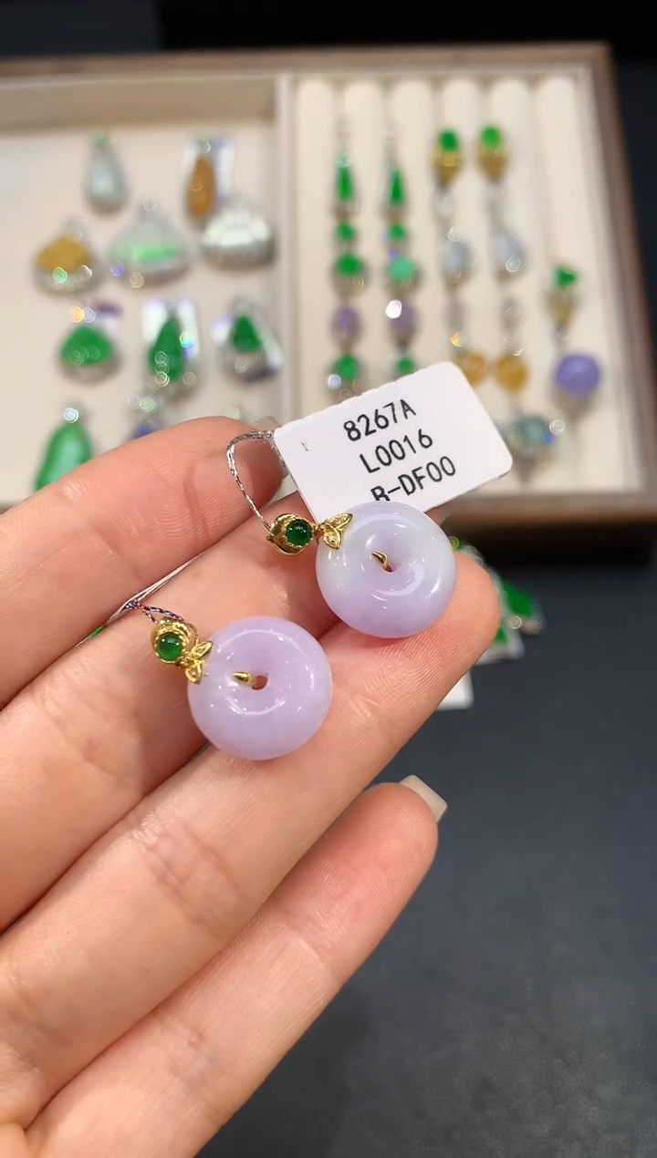 【闪购商品】翡翠吊坠(不含链)18K金镶嵌L0016多样性发其一