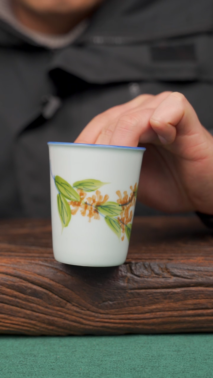 【闪购商品】瓷片10景德镇杯釉下手工手绘瓷器