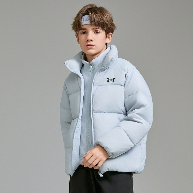 安德玛运动时尚假两件设计休闲连帽简约潮流加厚秋冬冬季羽绒6113