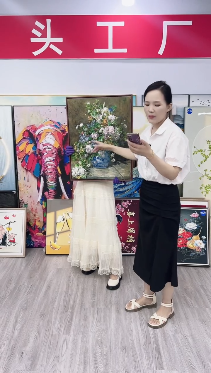 横款油画春之花束