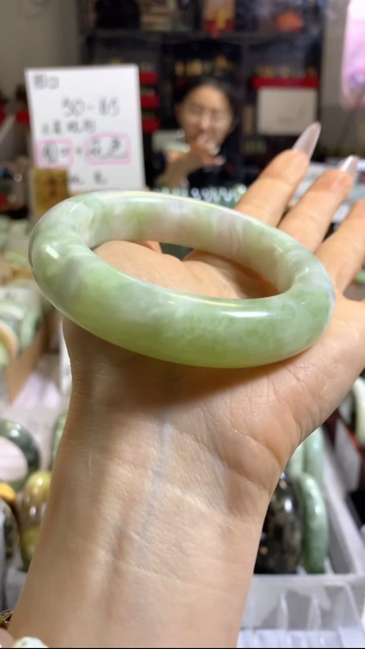 未镶嵌岫玉手镯46 59+